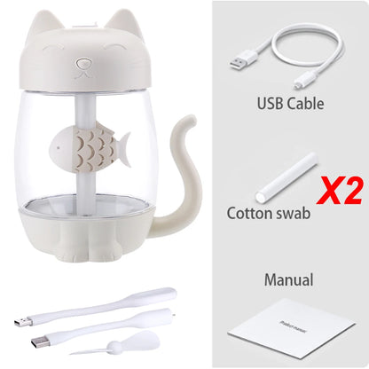 Humidificateur d’air en forme de chat