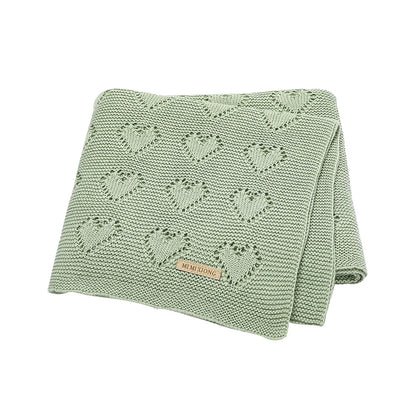 Couverture tricotée en coton pour bébé