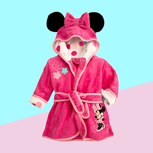 Peignoir à capuche Minnie Mouse pour bébés