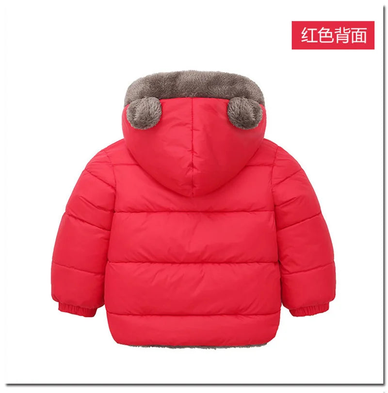 Manteau à capuche polaire épais pour enfants