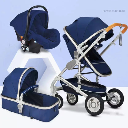 Poussette 3 en 1 pour nouveau-né