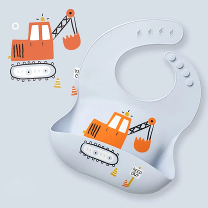 Bavoir en silicone réglable pour bébés