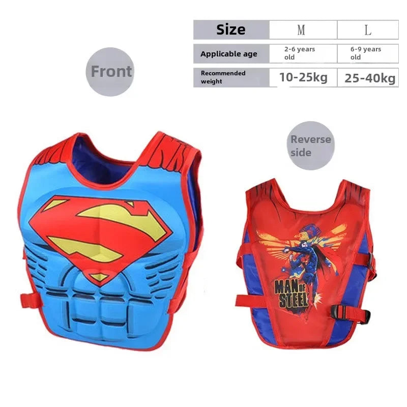 Gilet de natation à motif de super héros pour enfant