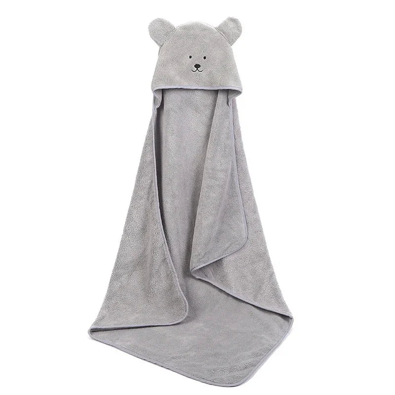 Serviette de bain avec jolis motifs de dessins animés pour bébé