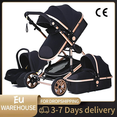 Poussette trio 3 en 1 pour bébé pliable