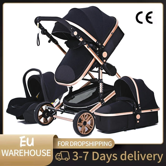 Poussette trio 3 en 1 pour bébé pliable