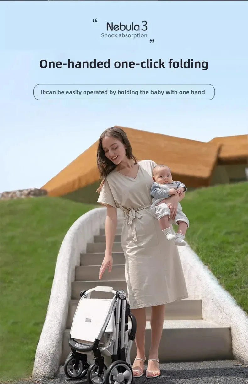 Poussette de luxe portable pour bébé