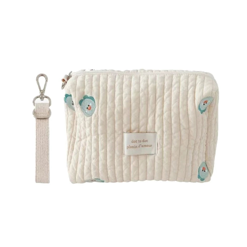 Sac à langer brodé et matelassé petit modèle pour bébé