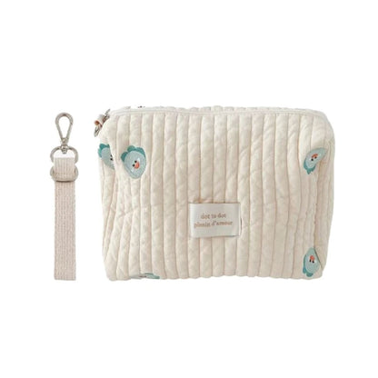 Sac à langer brodé et matelassé petit modèle pour bébé
