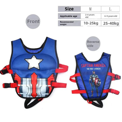 Gilet de natation à motif de super héros pour enfant