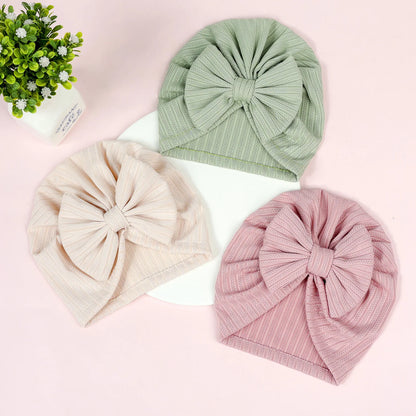 Turban en coton doux avec nœud papillon pour fille
