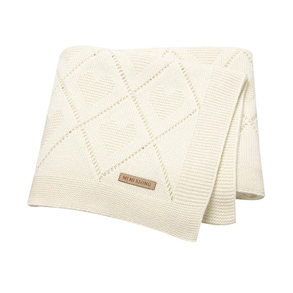 Couverture tricotée en coton pour bébé