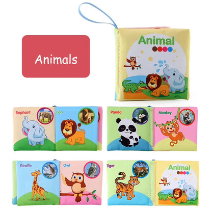 Livre éducatif en tissu doux pour bébé