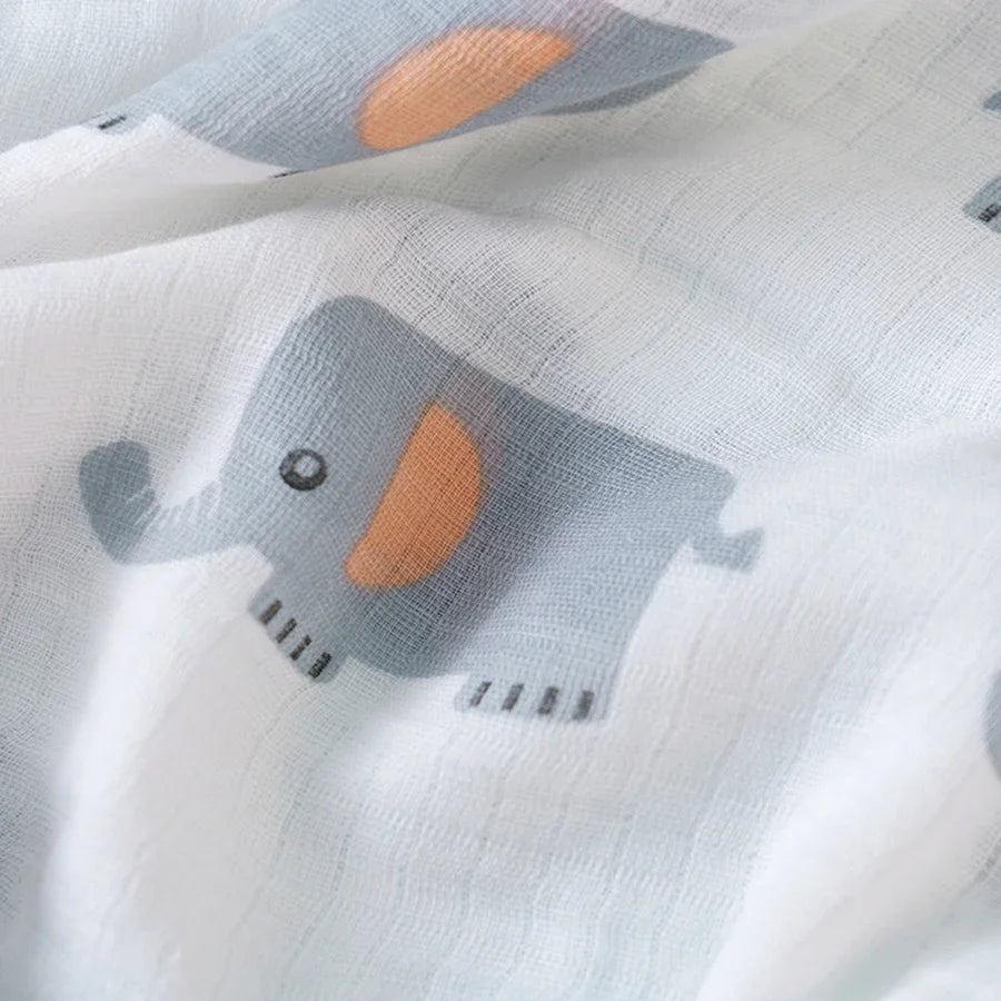 Couverture en mousseline avec 2 couches de gaze de bambou pour bébé