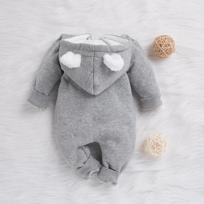 Grenouillère à capuche pour bébé