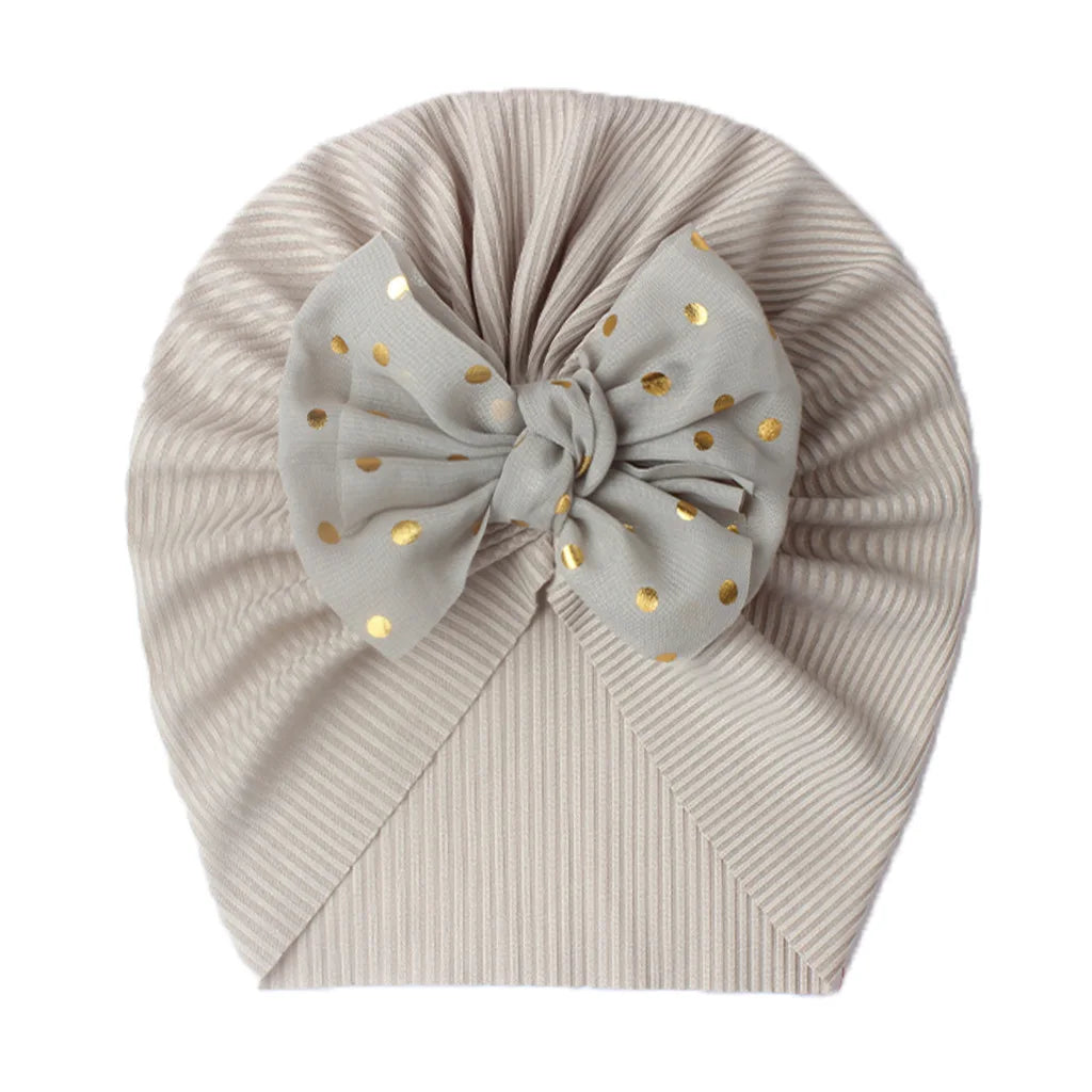 Turban à noeud brillant pour bébé fille