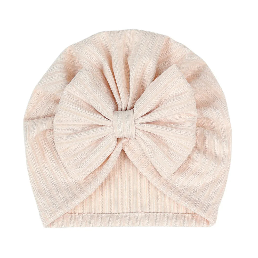 Turban en coton doux avec nœud papillon pour fille