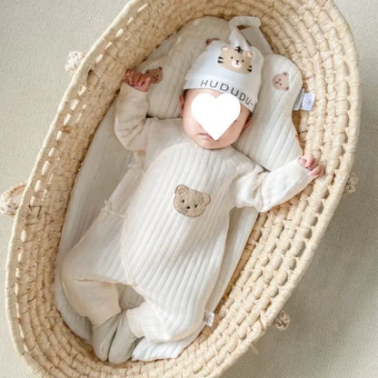 Barboteuse à manches longues ours pour bébé