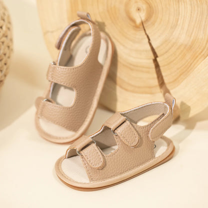 Sandales plates d’été à scratch pour bébé garçon et fille