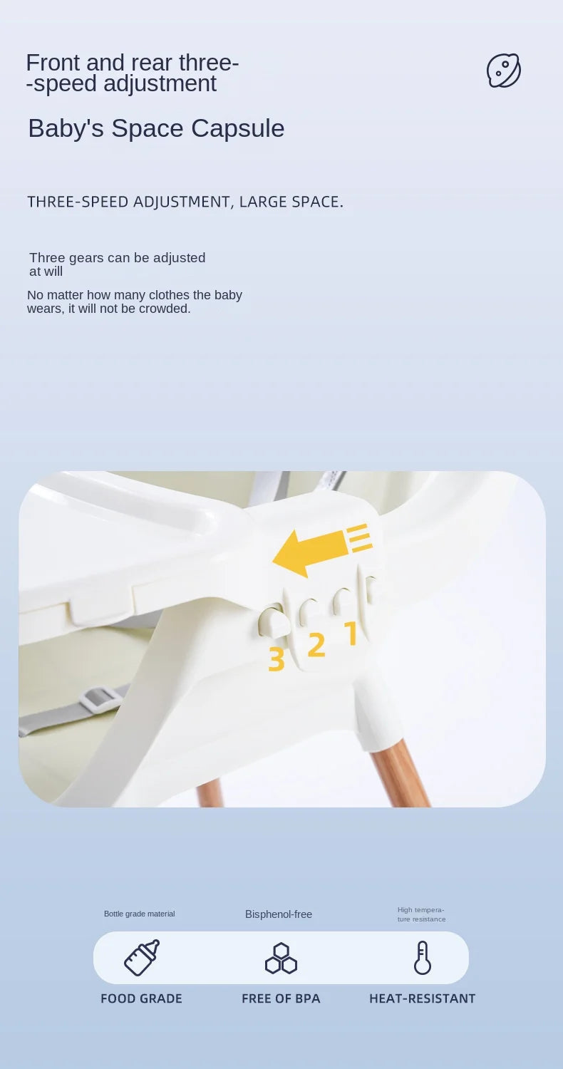 Chaise haute multifonctionnelle pour bébé