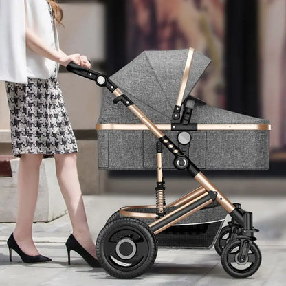 Poussette de luxe réversible pour bébé