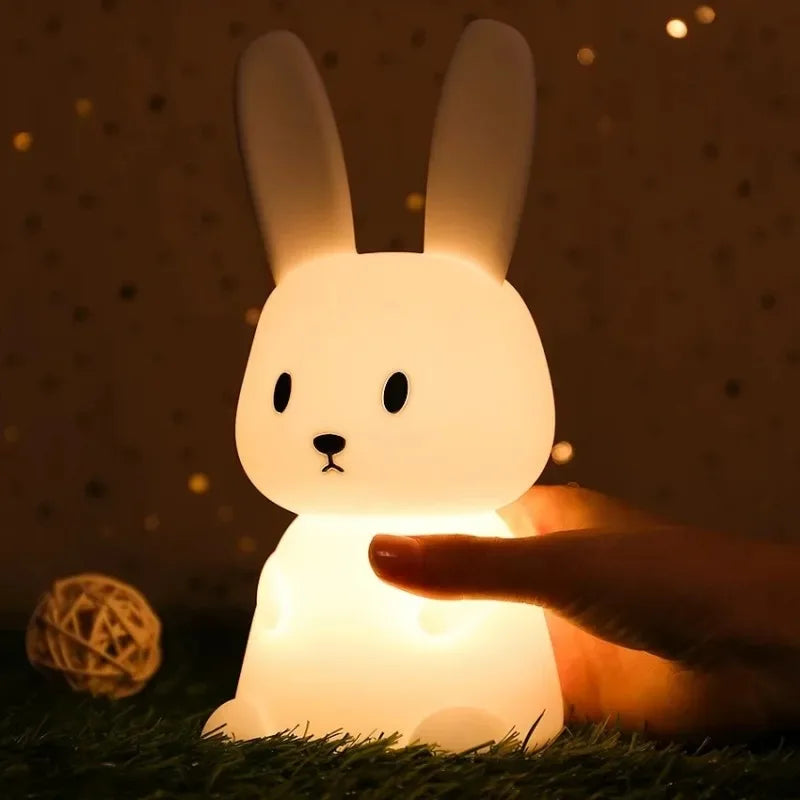 Veilleuse lapin en silicone aux couleurs changeantes
