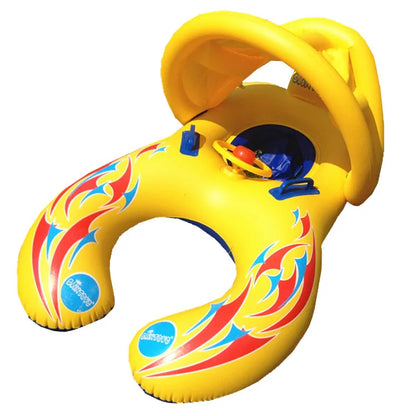 Bouée pour bébé gonflable avec ombrelle