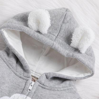 Grenouillère à capuche pour bébé