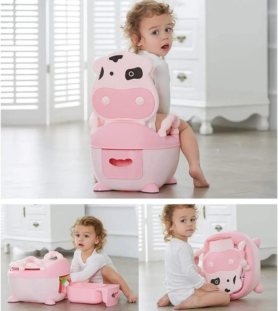 Pot portable motif vache pour bébé