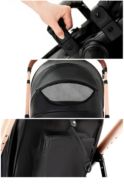 Poussette de paysage haute pliable
