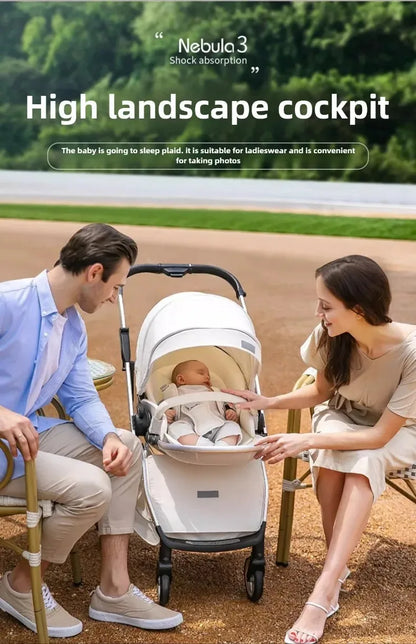 Poussette de luxe portable pour bébé