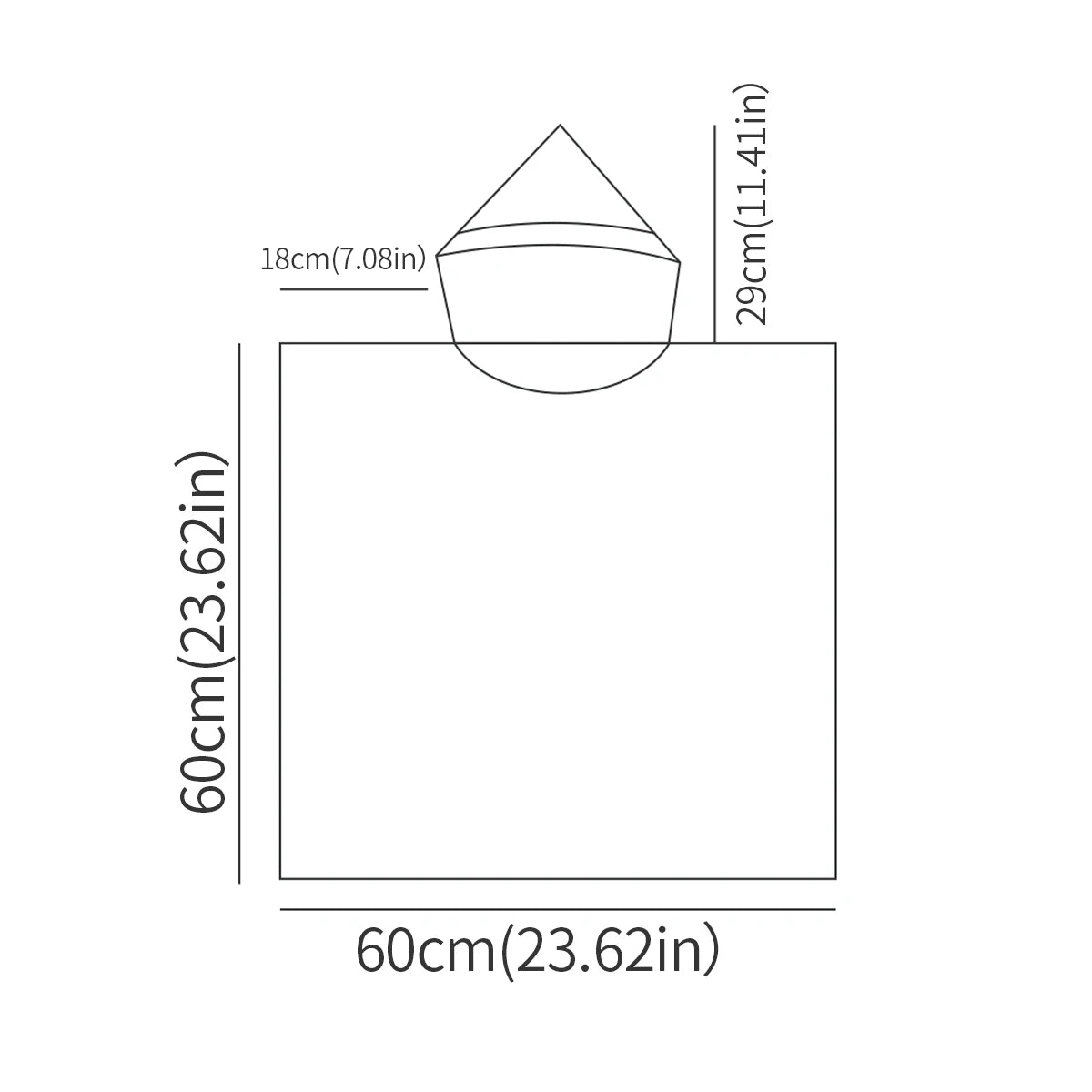 Serviette de plage à capuche pour bébé