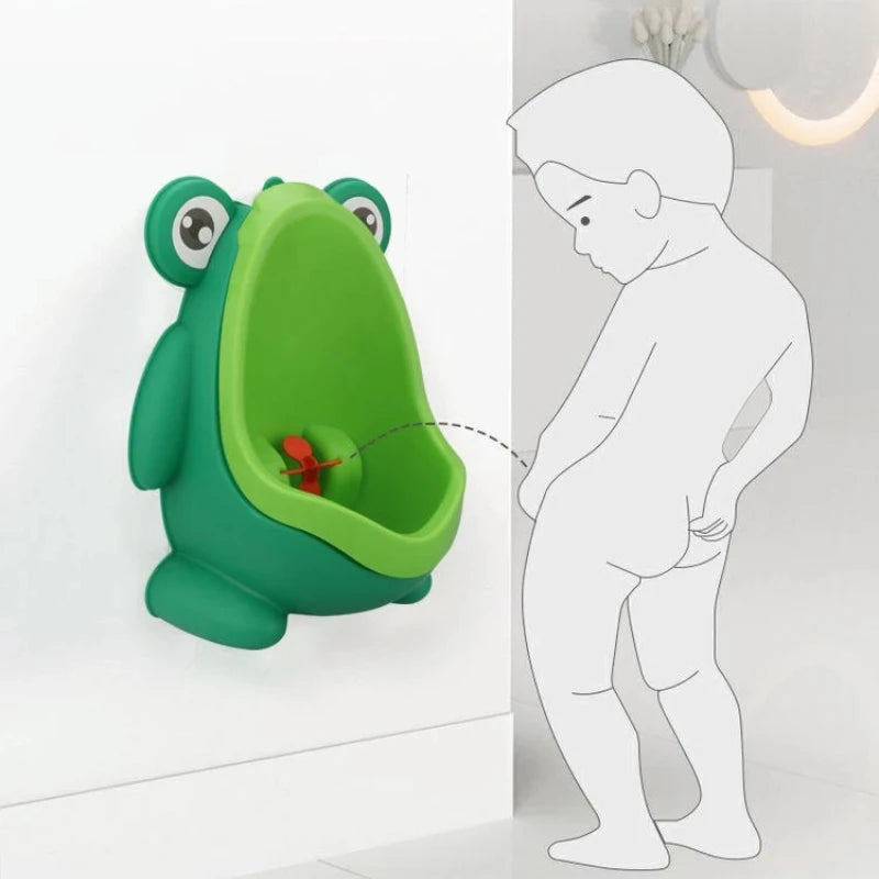 Urinoir vertical forme grenouille pour petit garçon