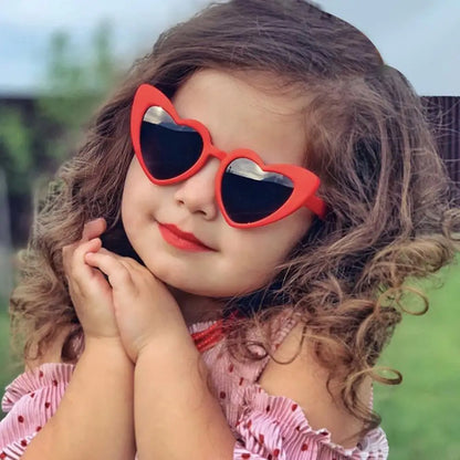 Lunettes de soleil polarisées en forme de cœur pour enfants
