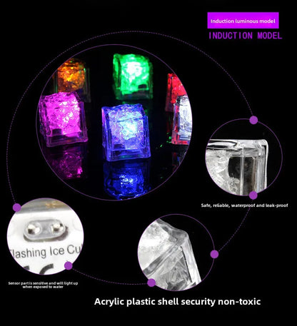Lot de 6 ou 12 pièces de jouets de bain cubes lumineux