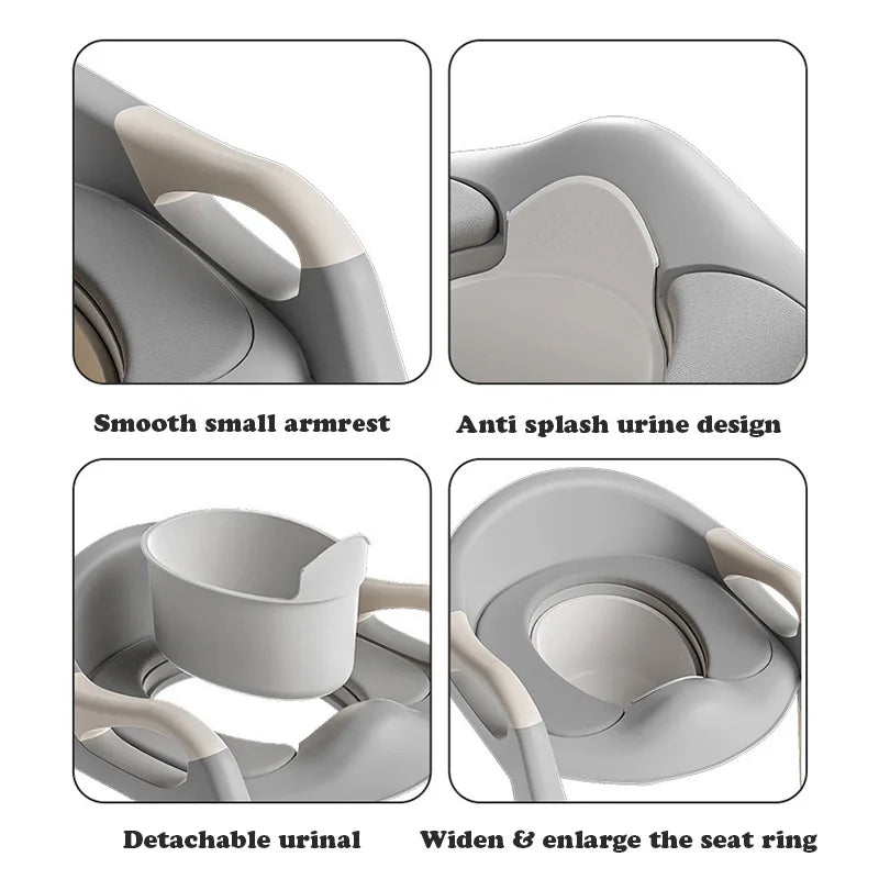 Chaise de toilettes pliable avec escalier pour enfants