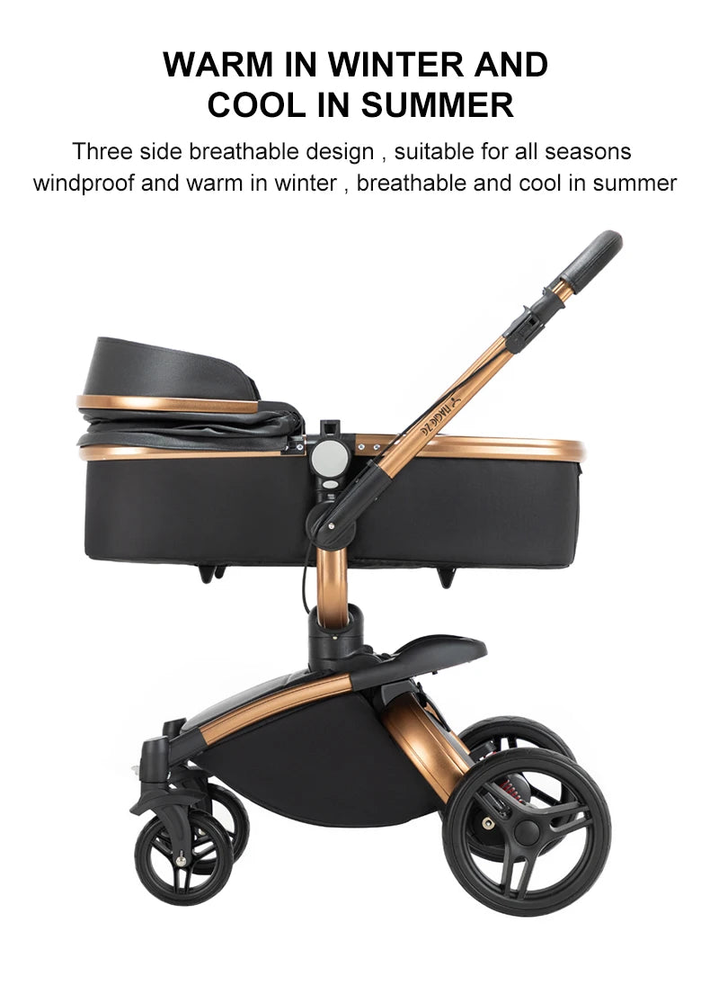 Poussette de paysage haute pliable