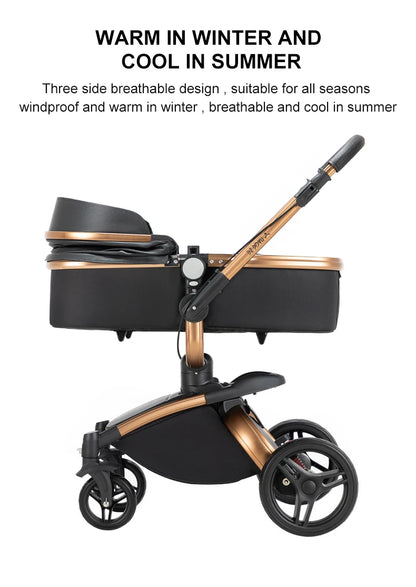 Poussette de paysage haute pliable