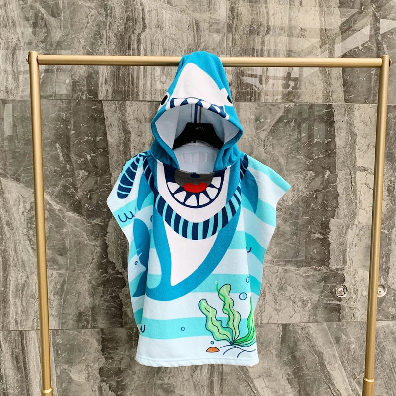 Cape de bain à capuche pour enfant