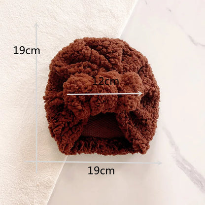 Turban pour bébé d’hiver en tissu épais