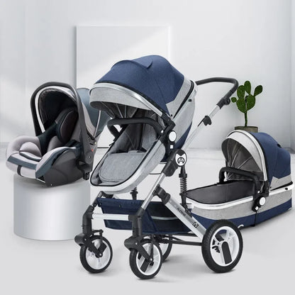 Poussette 3-en-1 moderne pour bébé