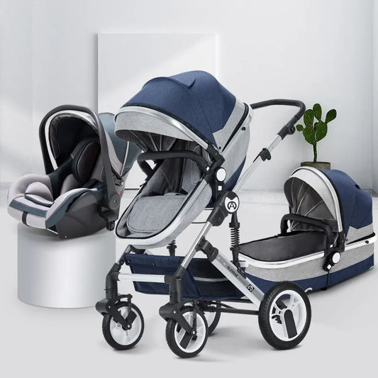 Poussette 3-en-1 moderne pour bébé
