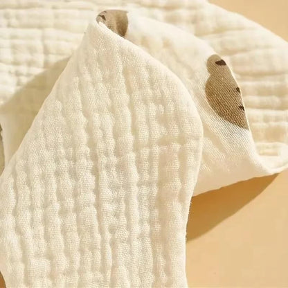 Bavoir en coton en forme de fleur pour bébé X3