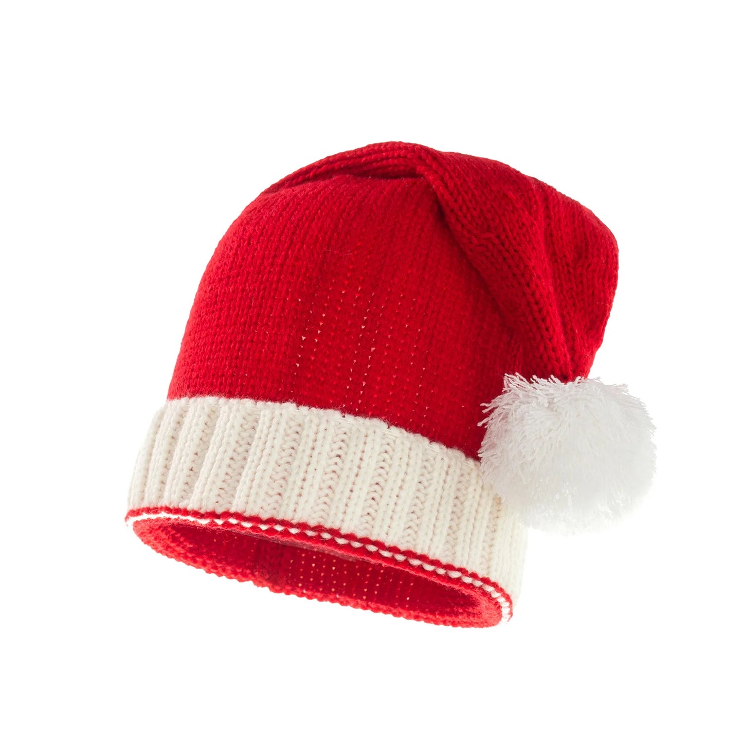 Joli Bonnet de Noël à pompon unisexe pour maman et bébé