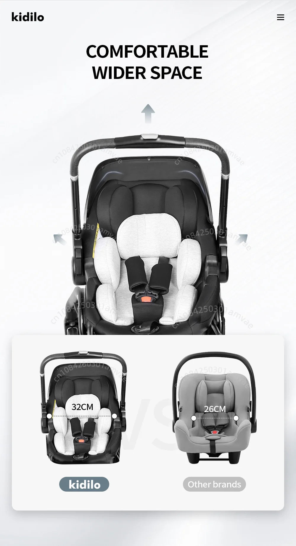 Poussette Portable 3 en 1 pour bébé