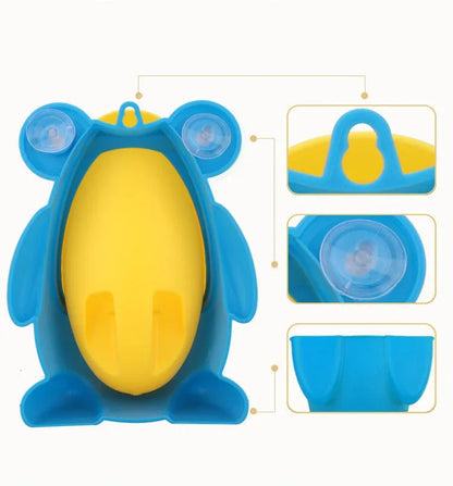 Urinoir vertical forme grenouille pour petit garçon
