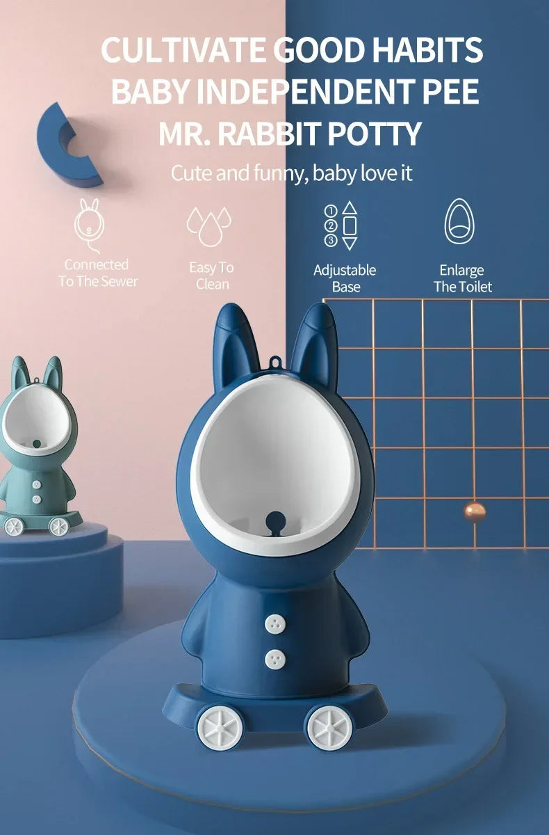 Pot de toilette vertical forme lapin pour bébé