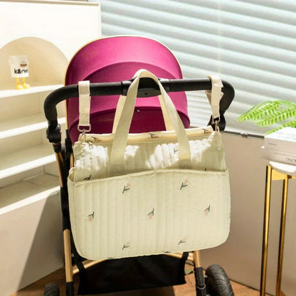 Sac à langer brodé grand modèle pour bébé