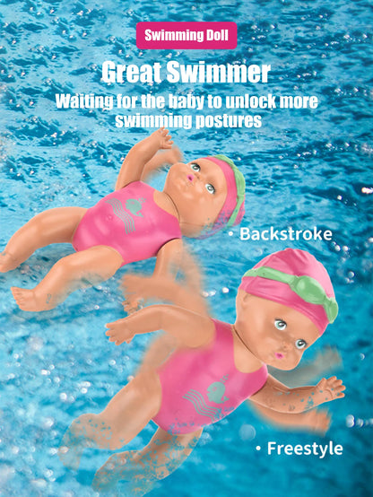 Jouet de bain mini poupée de natation pour bébé