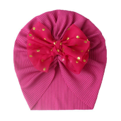 Turban à noeud brillant pour bébé fille